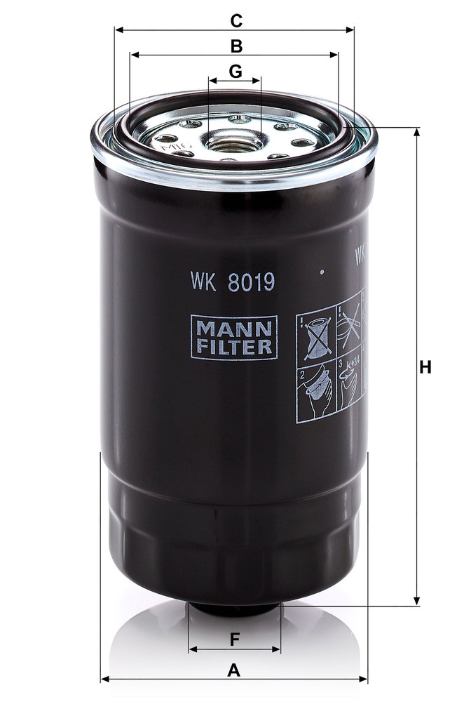 MANN F.CARB. KIA (SOST.WK8019/1)