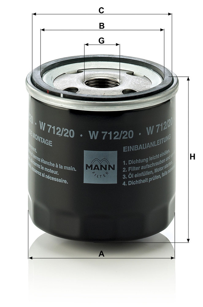 MANN F.OLIO AUDI 200 2.1TB -86