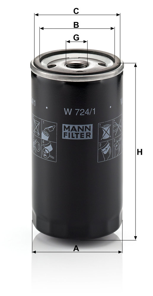 MANN F.OLIO FORD FIESTA 1.6D -89