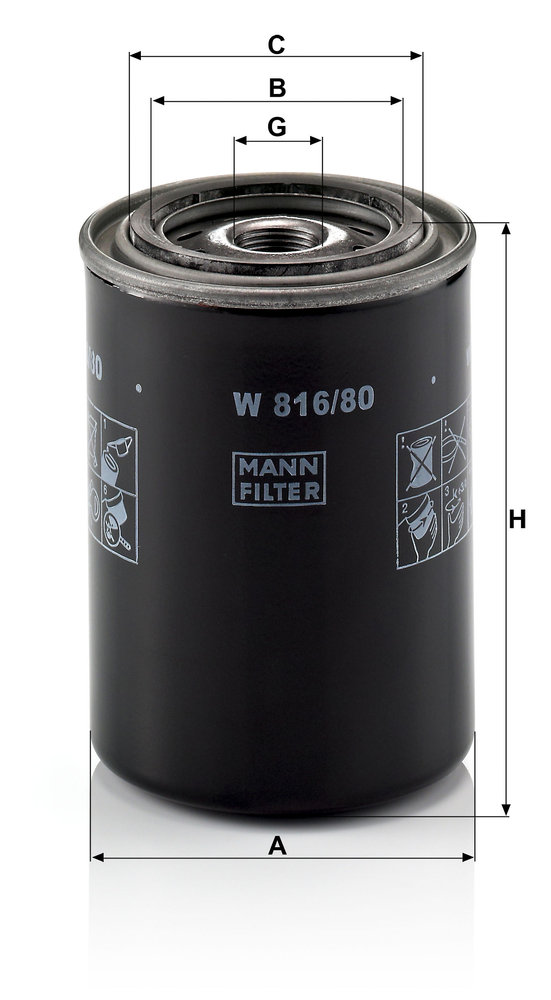 MANN F.OLIO MITSUBISHI GALANT 2.3T -84