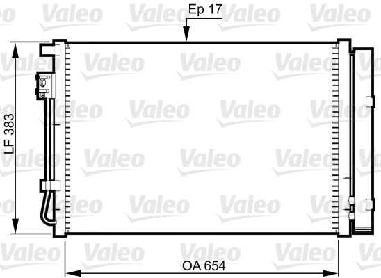 Condensatore, climatizzatore VALEO 814362