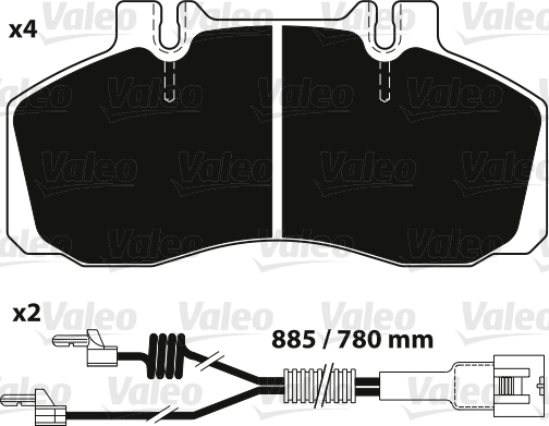 PASTIGLIE FRENO OPTIPACK VI - SOSTITUITO DA 882242