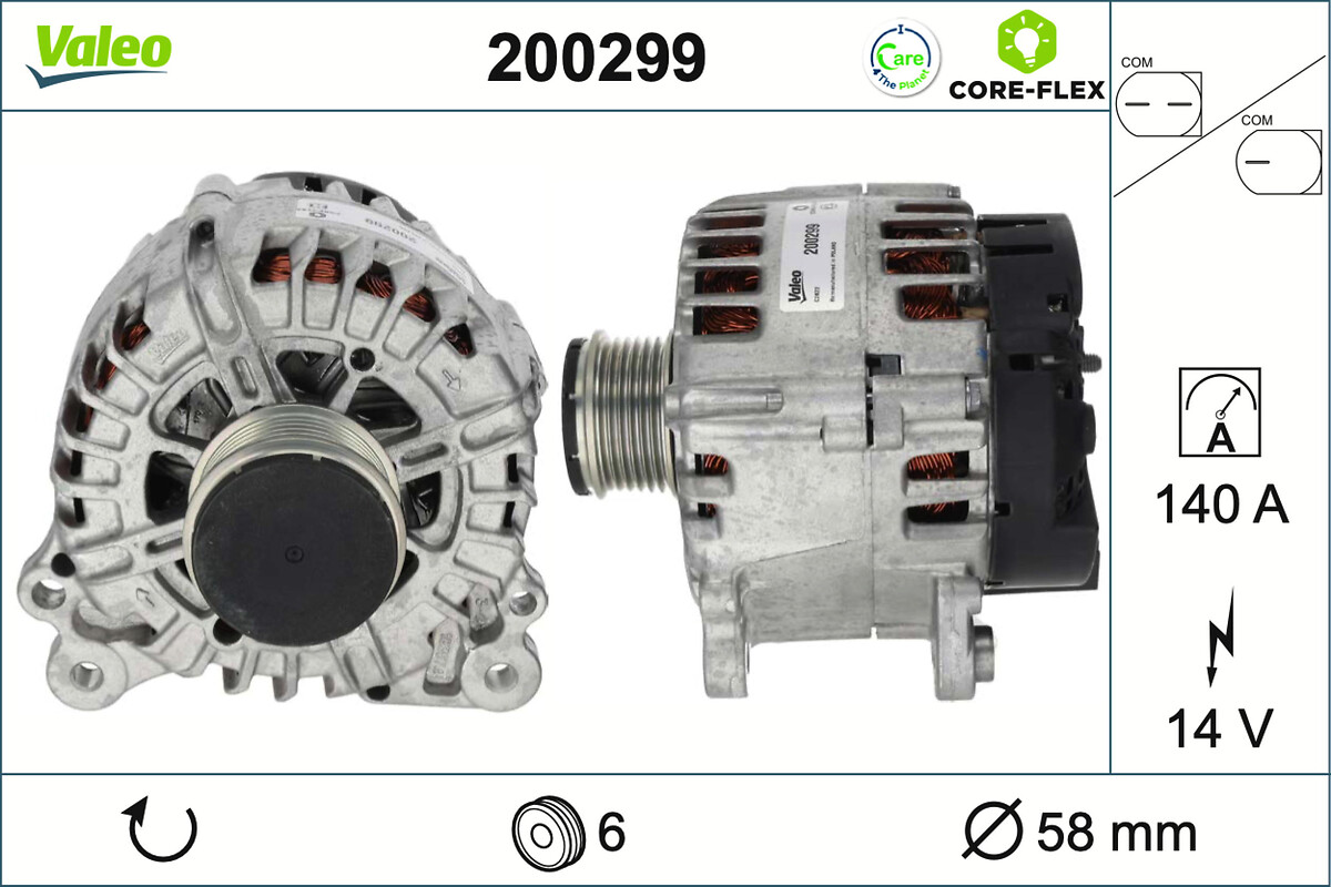 ALTERNATOR CORE-FLEX VW GROUP