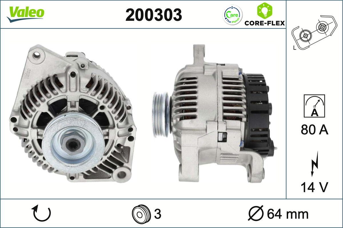ALTERNATOR CORE-FLEX RENAULT-NISSAN