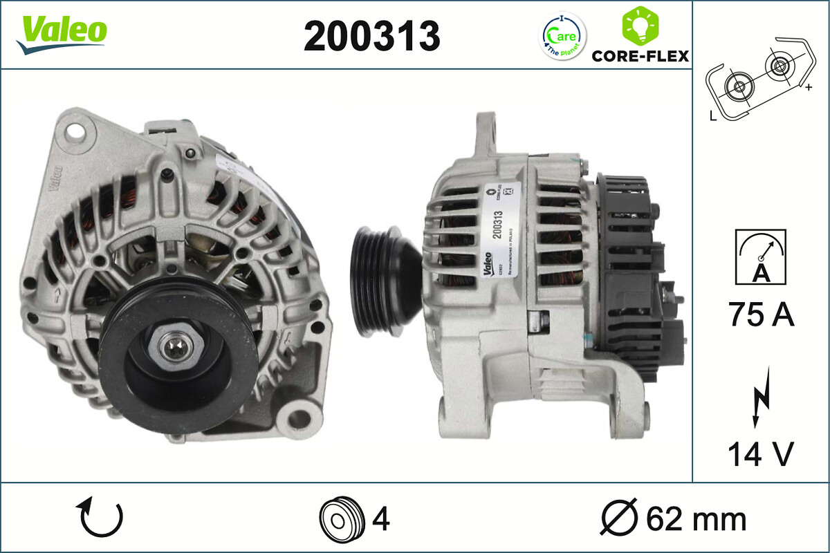 ALTERNATOR CORE-FLEX RENAULT-NISSAN