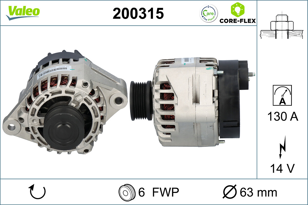 ALTERNATOR CORE-FLEX OPEL GROUP
