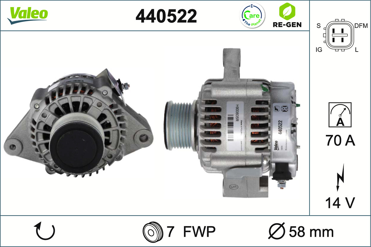 VALEO ALTERNATOR RE-GEN TOYOTA