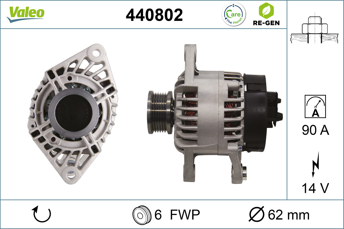 VALEO ALTERNATOR RE-GEN FIAT GROUP