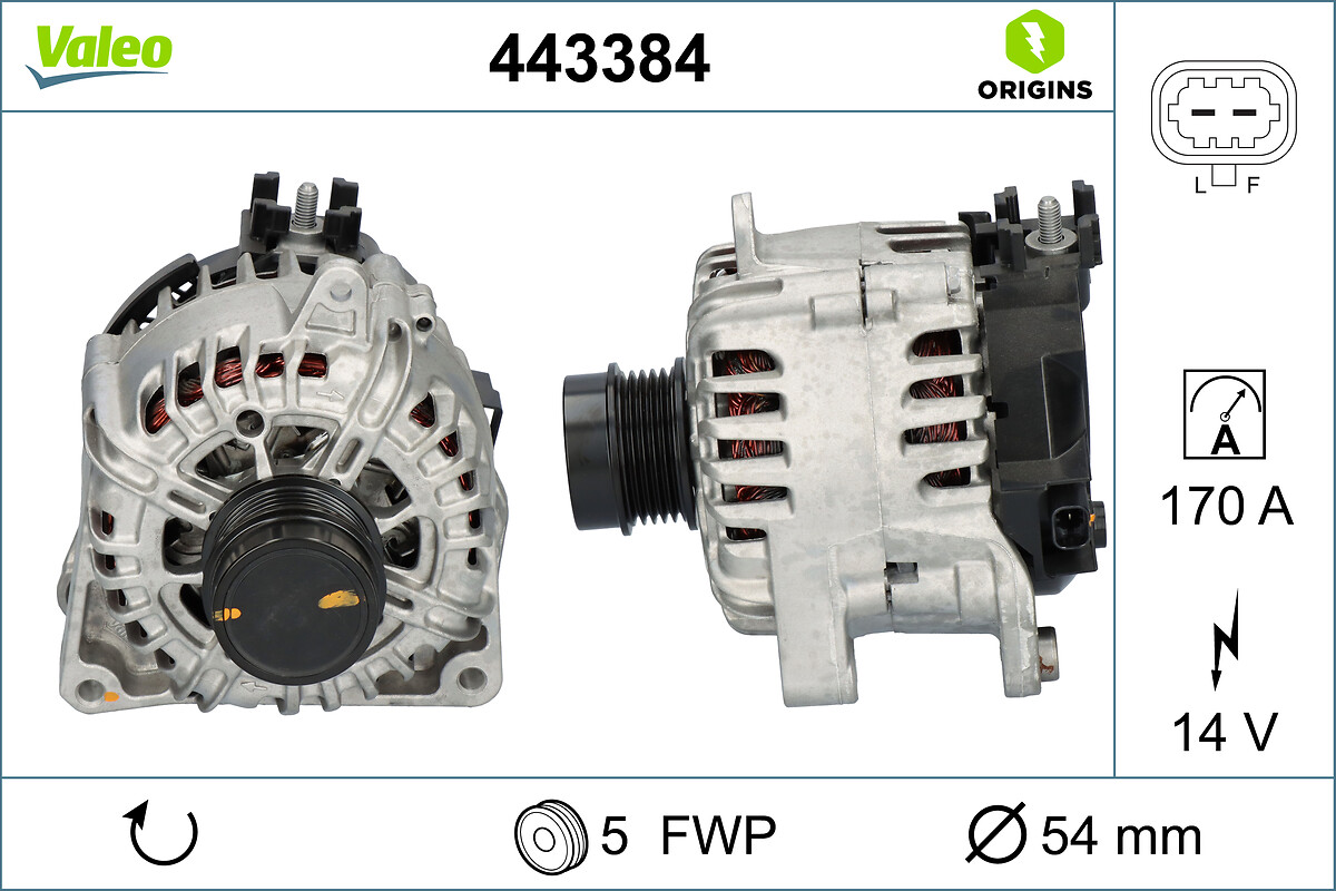VALEO ALTERNATOR ORIGINS OPEL GROUP