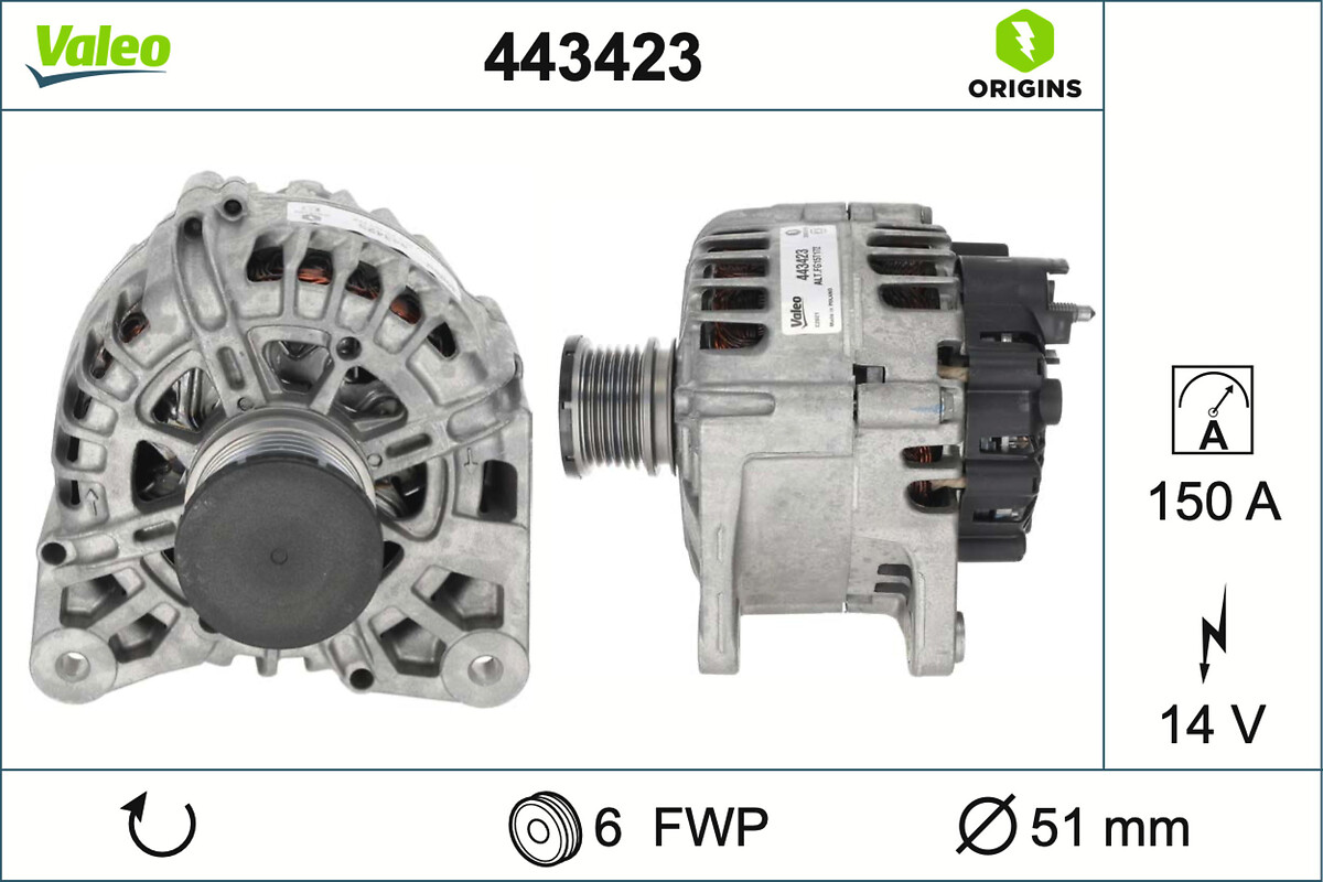 VALEO ALTERNATOR ORIGINS RENAULT KOLEOS 2.0