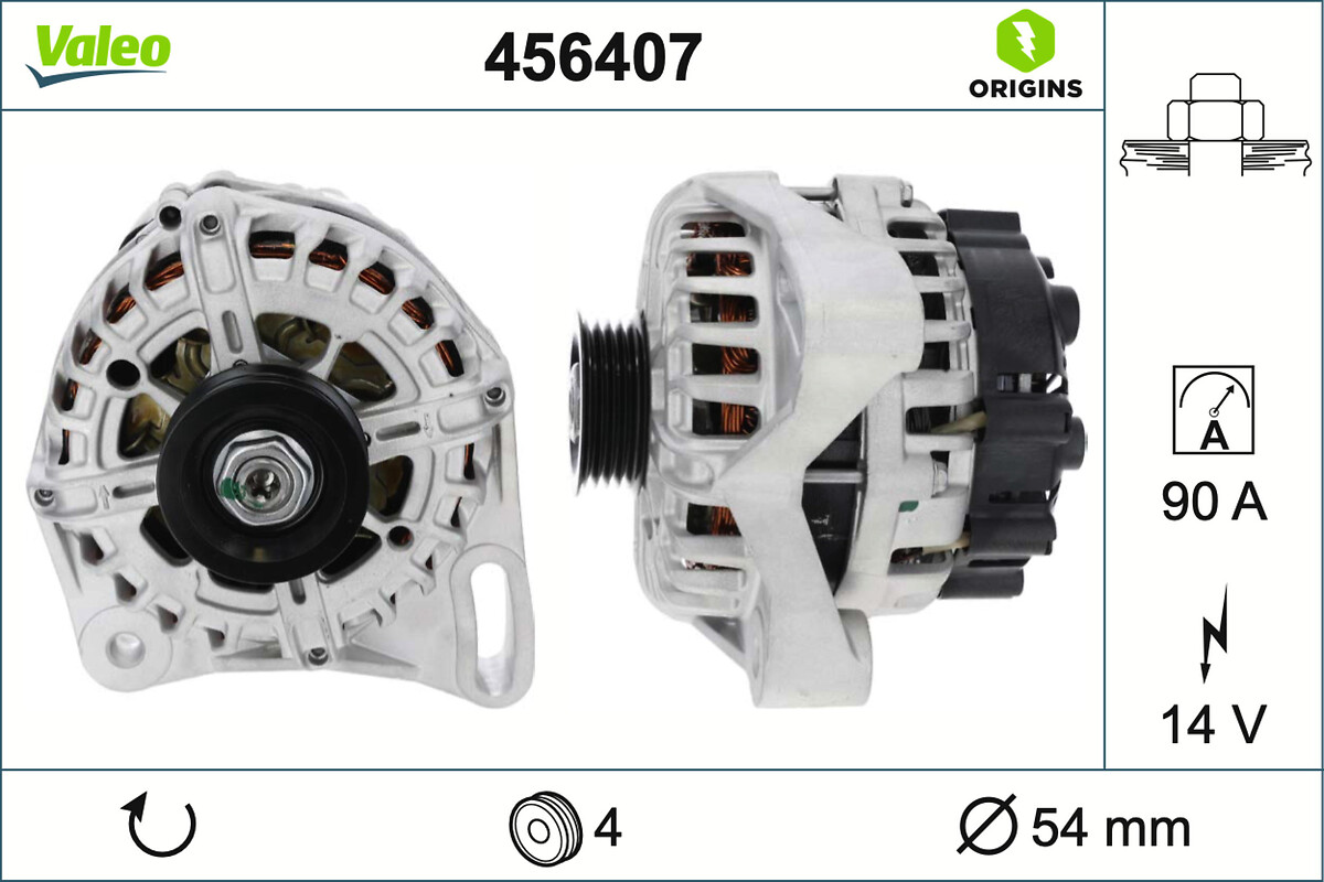 ALTERNATOR ORIGINS FIAT 500 1.4