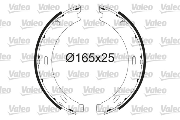 Kit ganasce, freno stazionamento VALEO 564218