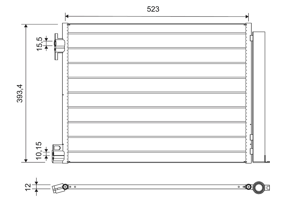 Condensatore, climatizzatore VALEO 812501