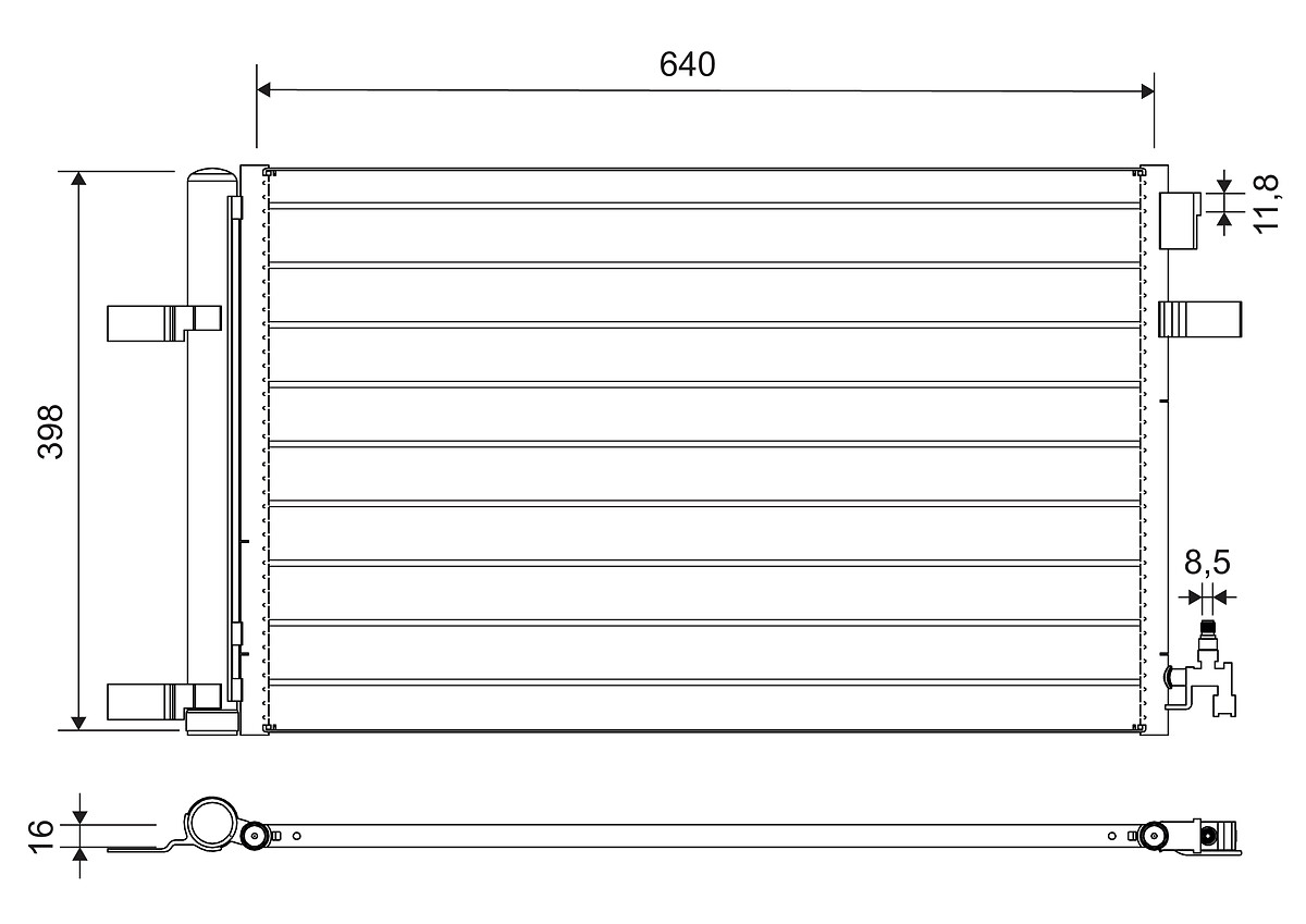 VALEO CONDENSATORE OPEL ASTRA J 1.6 L