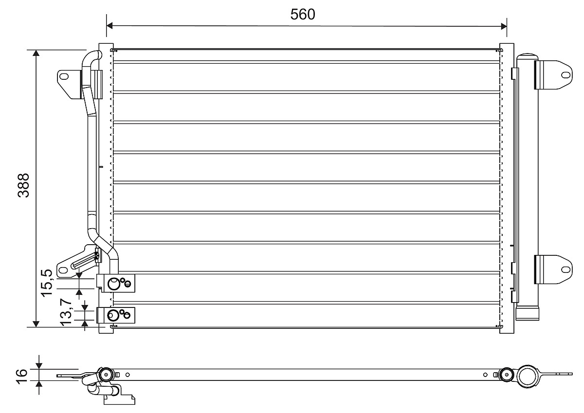 VALEO CONDENSATORE VOLKSWAGEN JETTA IV 1.6 L TDI