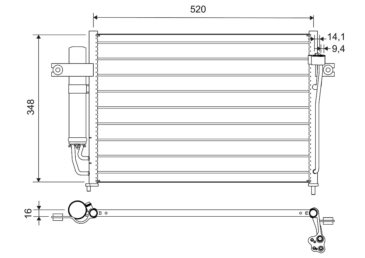 VALEO CONDENSATORE HYUNDAI GETZ 1.4 I (05>10)