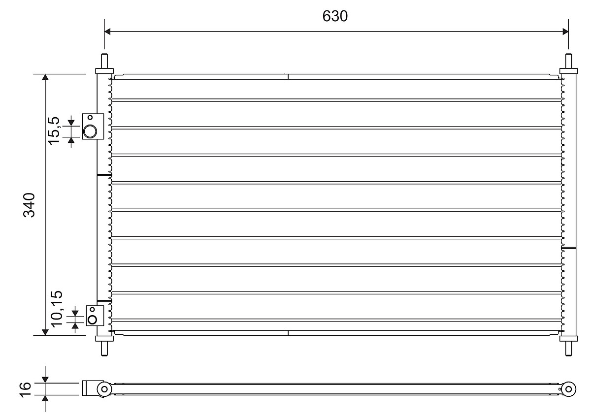 VALEO CONDENSATORE HONDA CIVIC VII 1.6 (01>05)