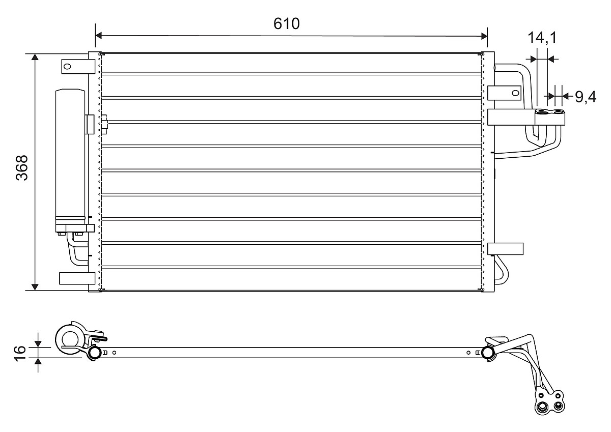 VALEO CONDENSATORE HYUNDAI TUCSON 2.0 (04>10)