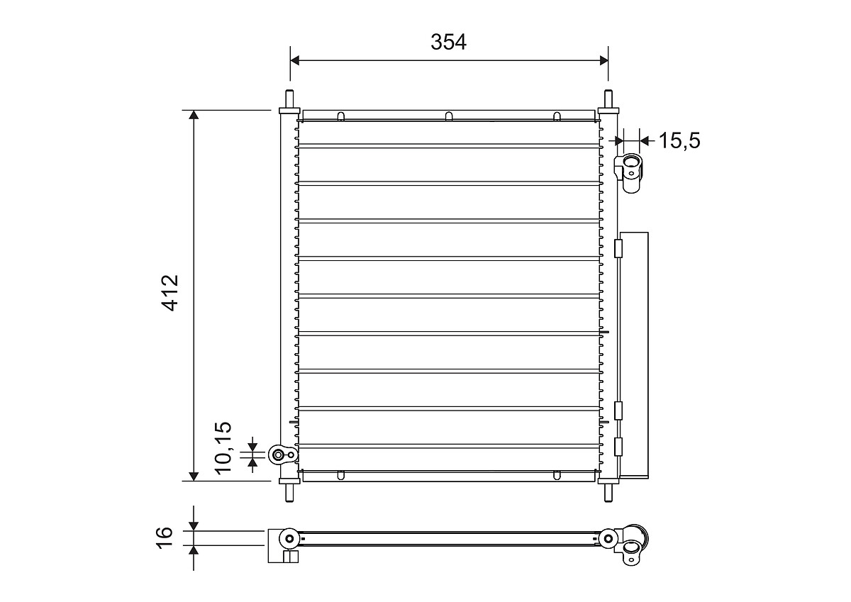 VALEO CONDENSATORE HONDA JAZZ II 1.3 (02>08)