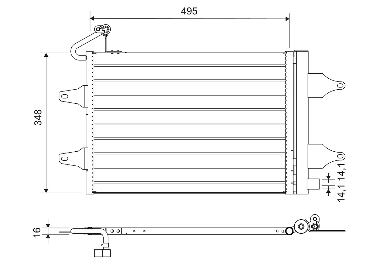 VALEO CONDENSATORE VOLKSWAGEN POLO 1.6 L