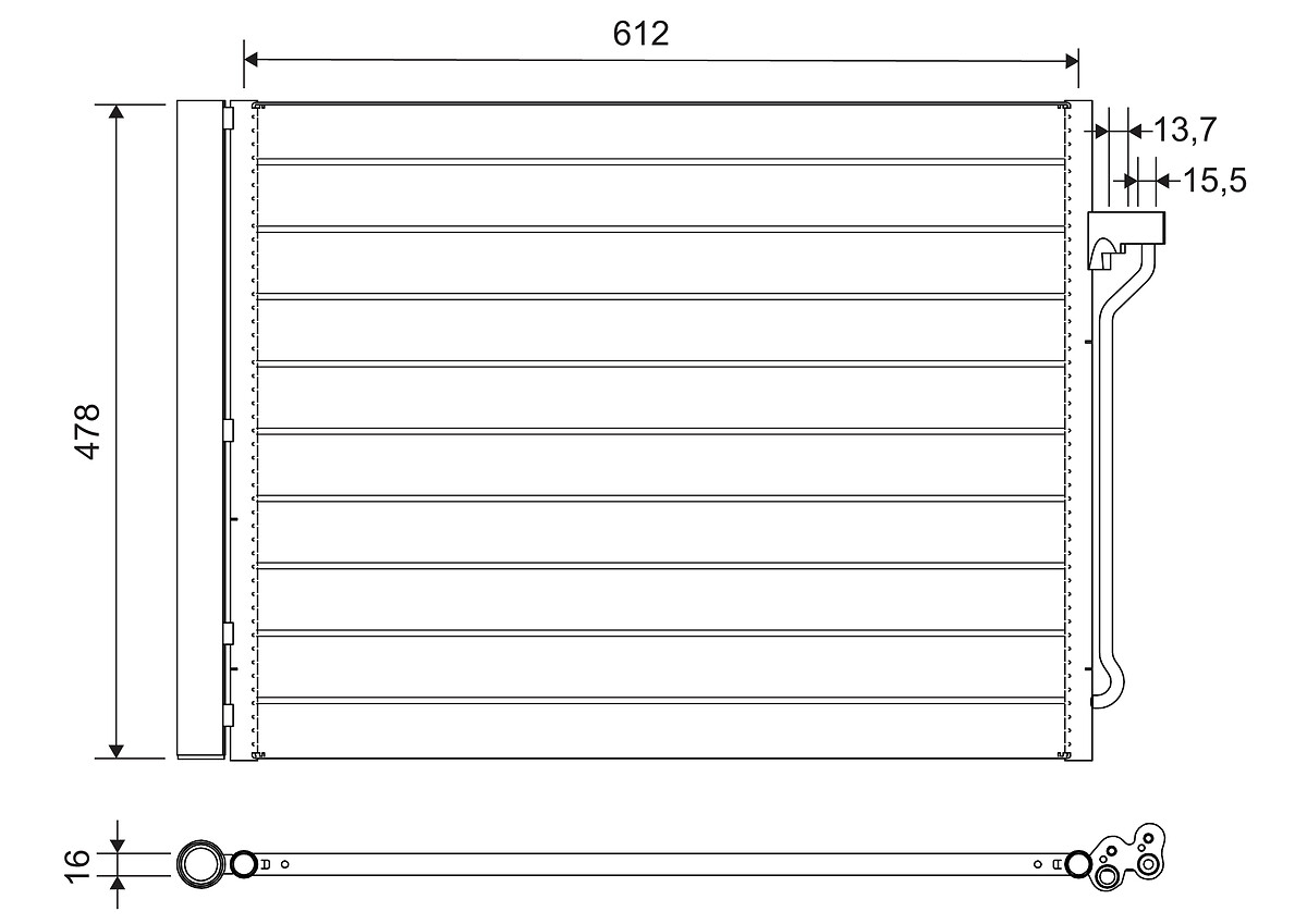 Condensatore, climatizzatore VALEO 814113