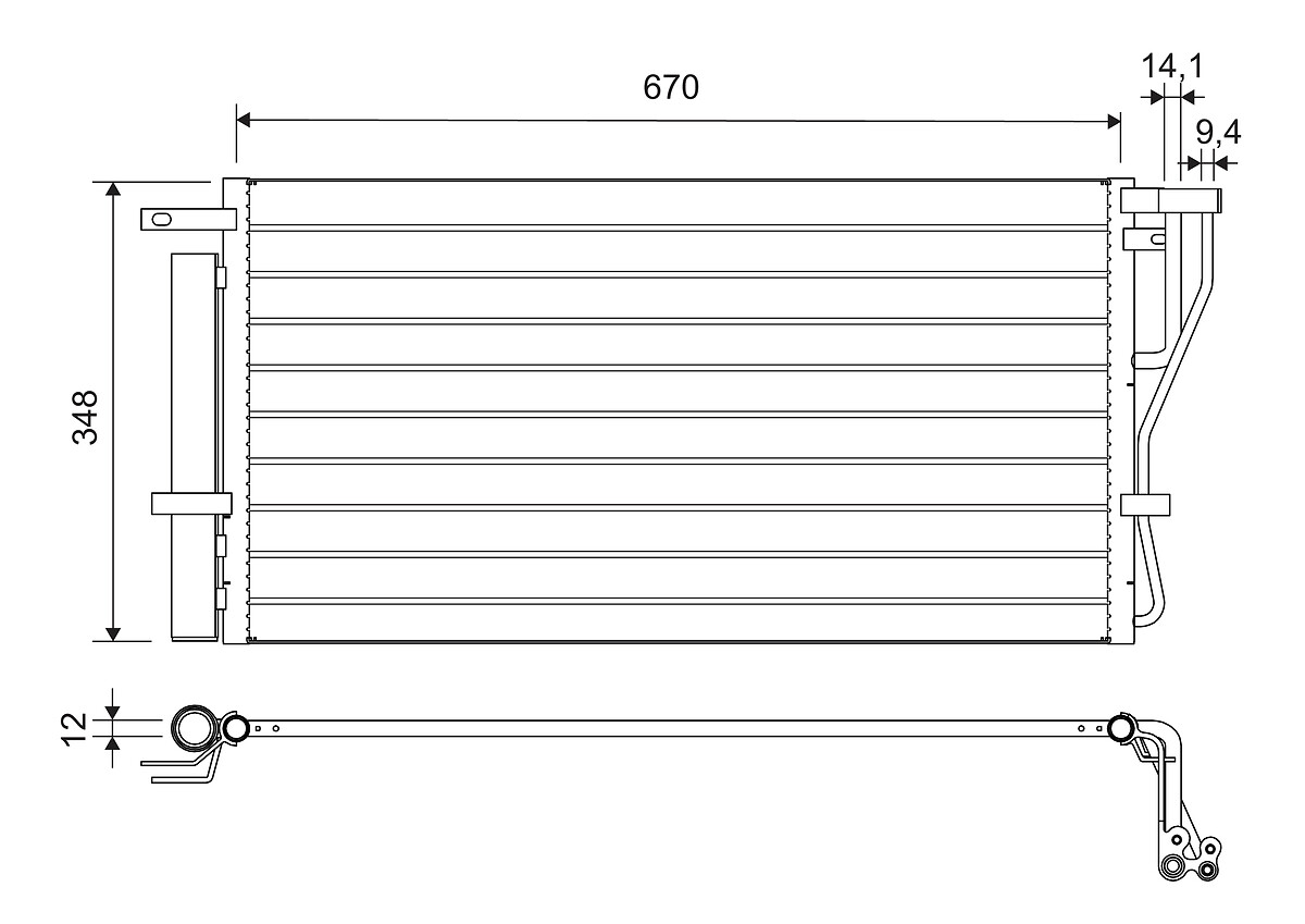Condensatore, climatizzatore VALEO 814488