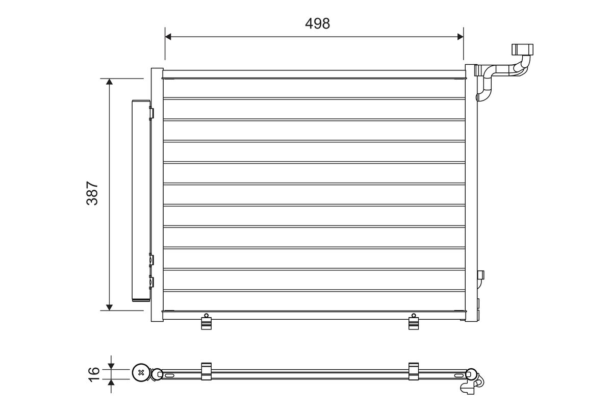 Condensatore, climatizzatore VALEO 822763