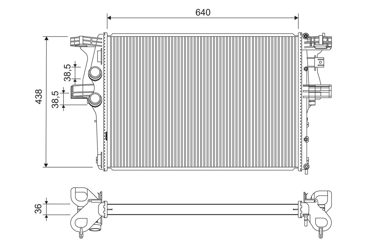 Radiatore, raffreddamento motore VALEO 701230
