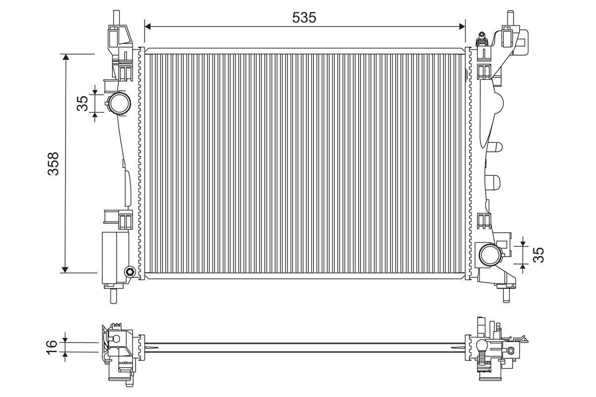 Radiatore, raffreddamento motore VALEO 701277