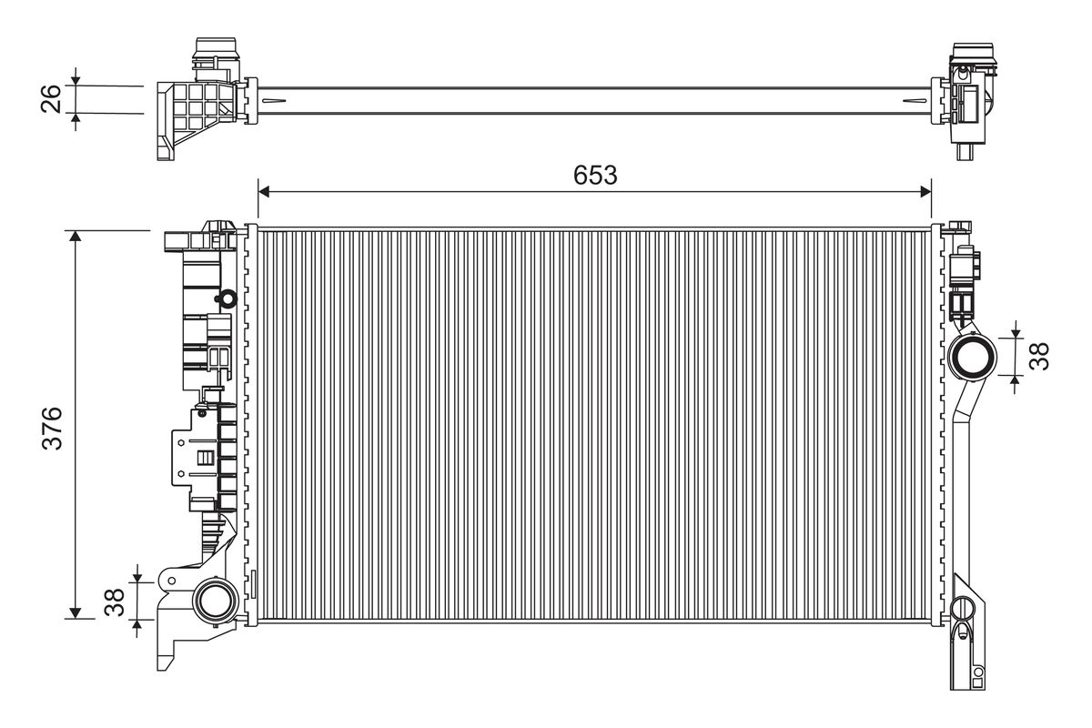 Radiatore, raffreddamento motore VALEO 701300