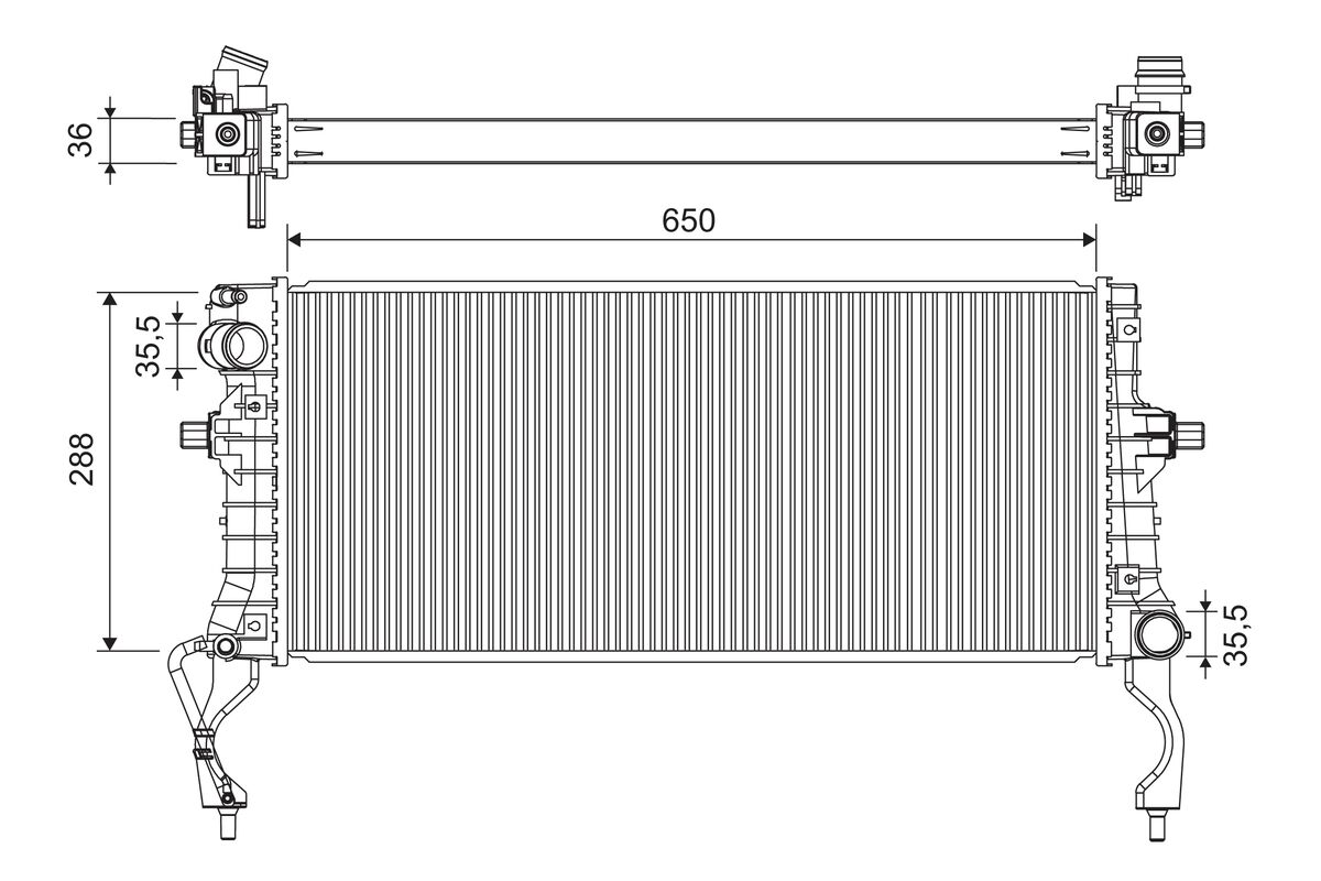 Radiatore, raffreddamento motore VALEO 701310