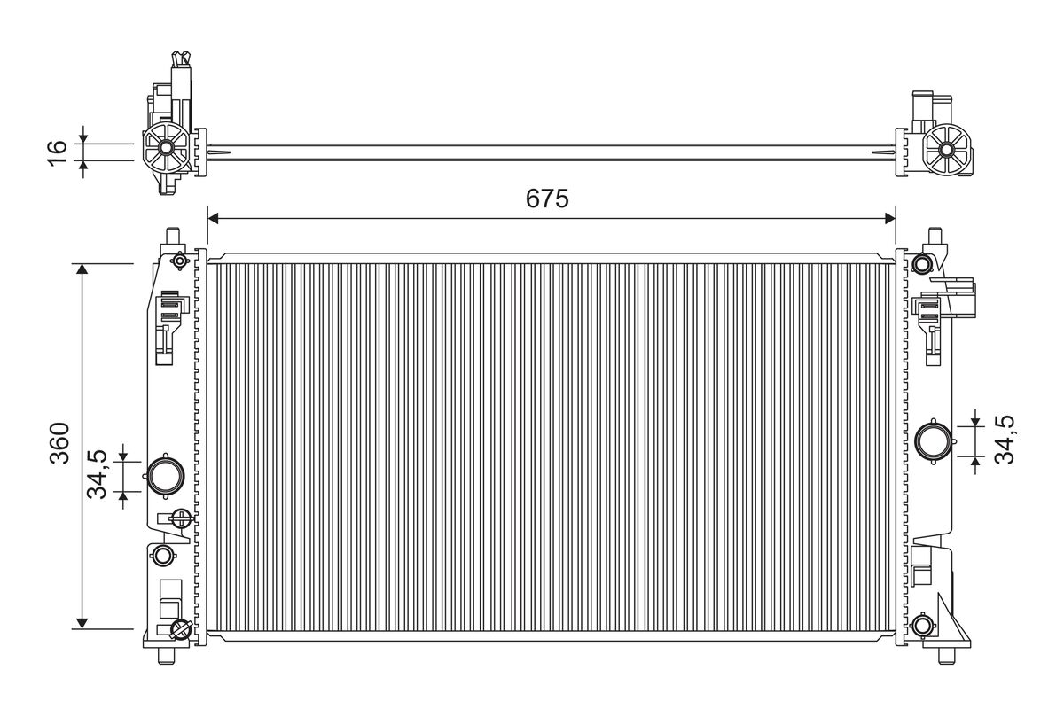 Radiatore, raffreddamento motore VALEO 701318