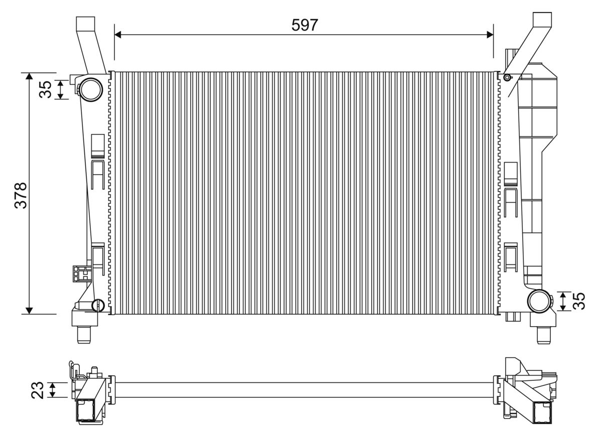 Radiatore, raffreddamento motore VALEO 701336