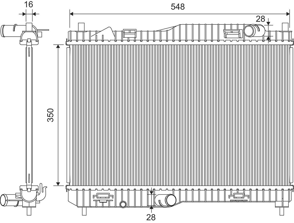 Radiatore, raffreddamento motore VALEO 701449