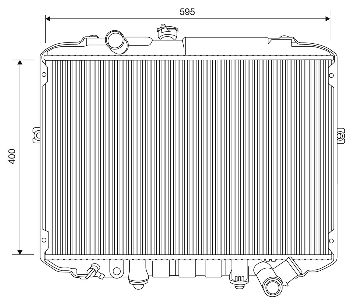 Radiatore, raffreddamento motore VALEO 701617