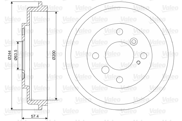 Tamburo freno VALEO 237090