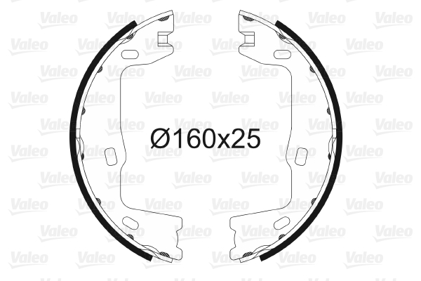Kit ganasce, freno stazionamento VALEO 562572
