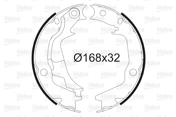 Kit ganasce, freno stazionamento VALEO 564135