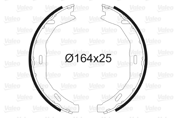 Kit ganasce, freno stazionamento VALEO 564136