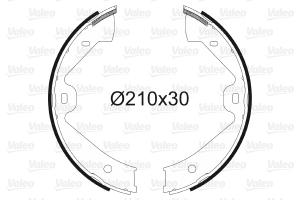 Kit ganasce, freno stazionamento VALEO 564137
