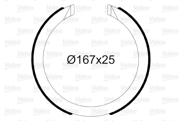 Kit ganasce, freno stazionamento VALEO 564149