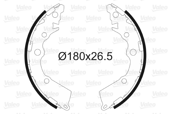 Kit ganasce freno VALEO 564152