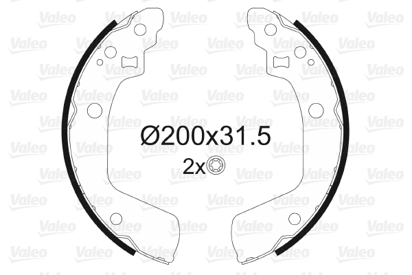 Kit ganasce freno VALEO 564160