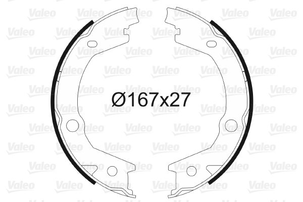 Kit ganasce, freno stazionamento VALEO 564162