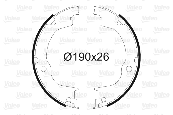 Kit ganasce, freno stazionamento VALEO 564163