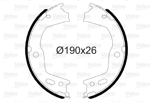 Kit ganasce, freno stazionamento VALEO 564166