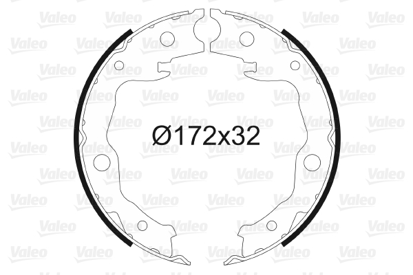 Kit ganasce, freno stazionamento VALEO 564168