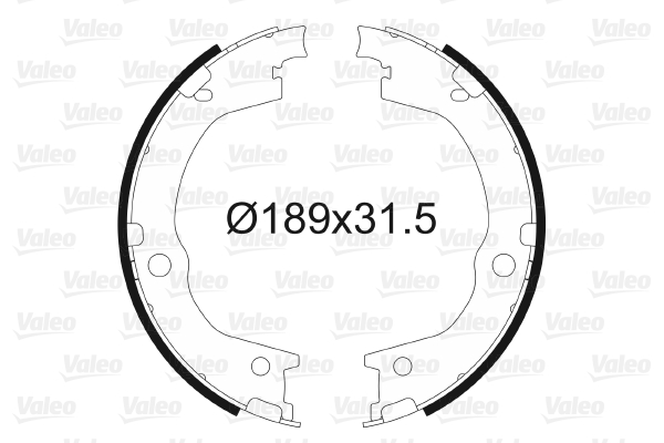 Kit ganasce, freno stazionamento VALEO 564170