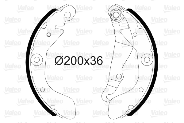 Kit ganasce freno VALEO 564172