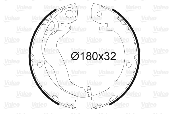 Kit ganasce, freno stazionamento VALEO 564173